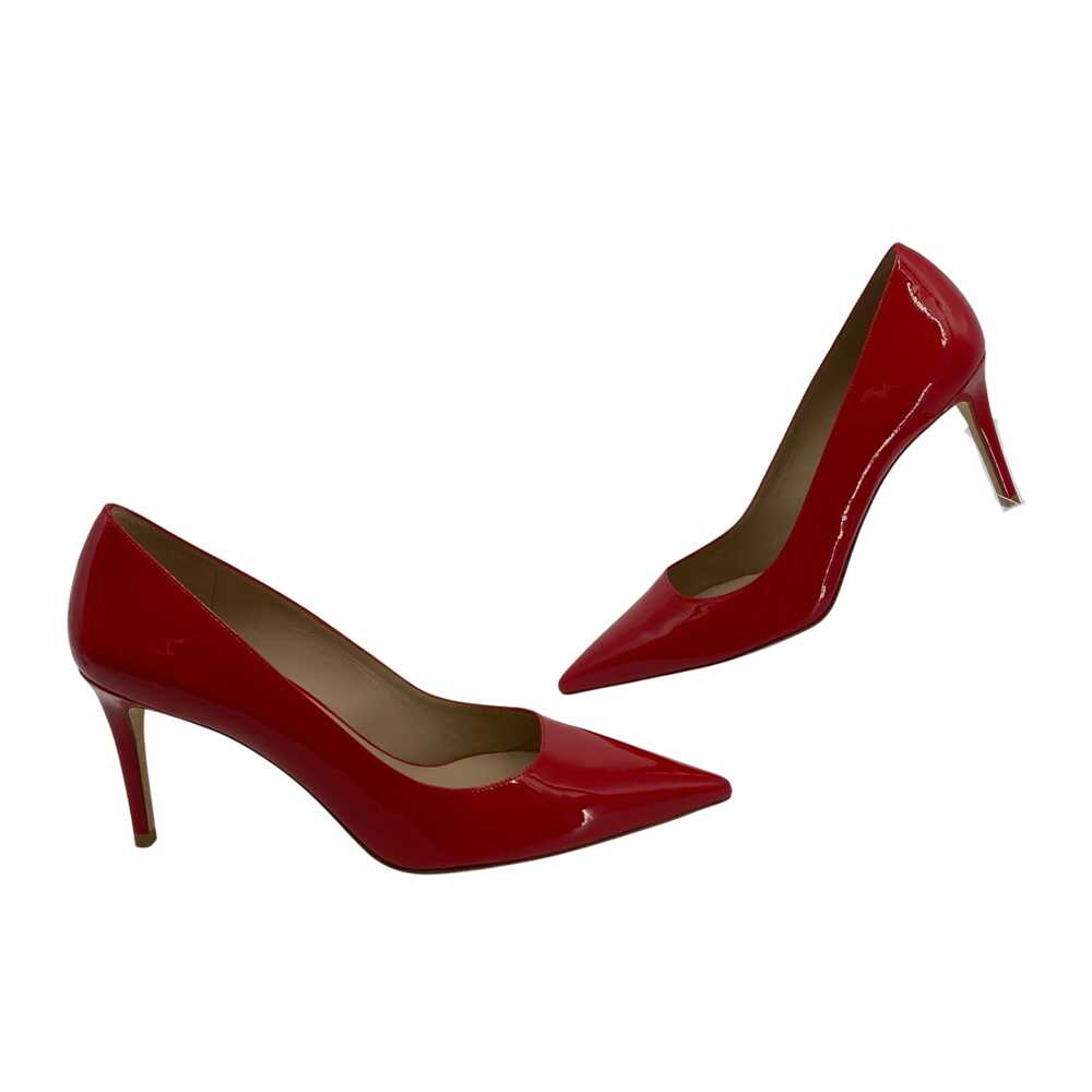 Stuart Weitzman Red Patent Leather Cone Heels | Size 10
